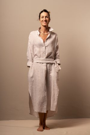 Military striped dress